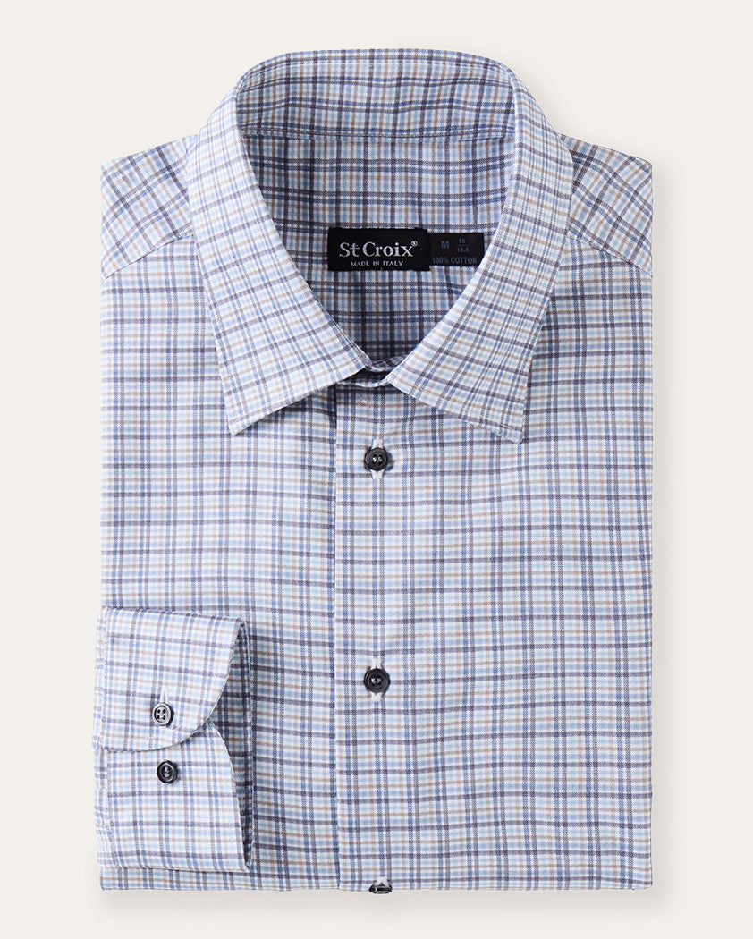 Grid Check Cotton Shirt